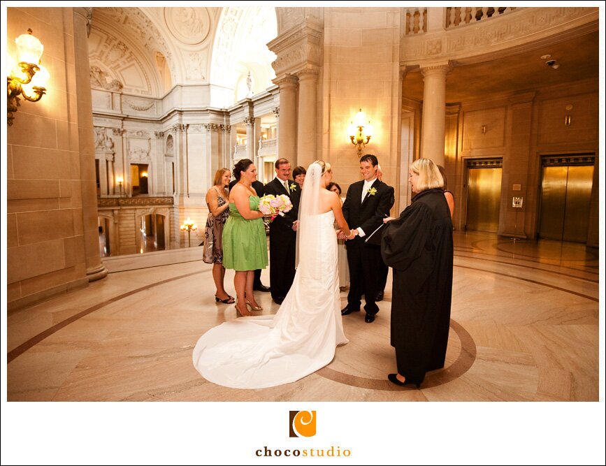 San Francisco City Hall Wedding Ceremony in the Rotunda