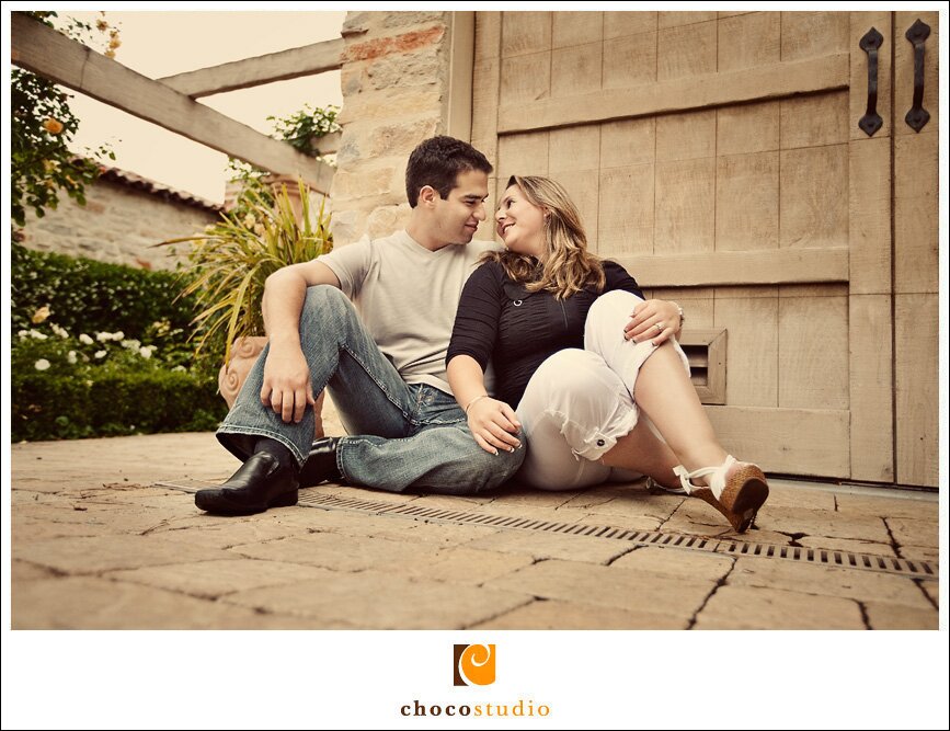 A photo from an engagement session at Carmel