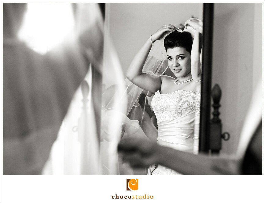 Persian Bride getting ready wedding photo at the Ralston Mansion in Belmont