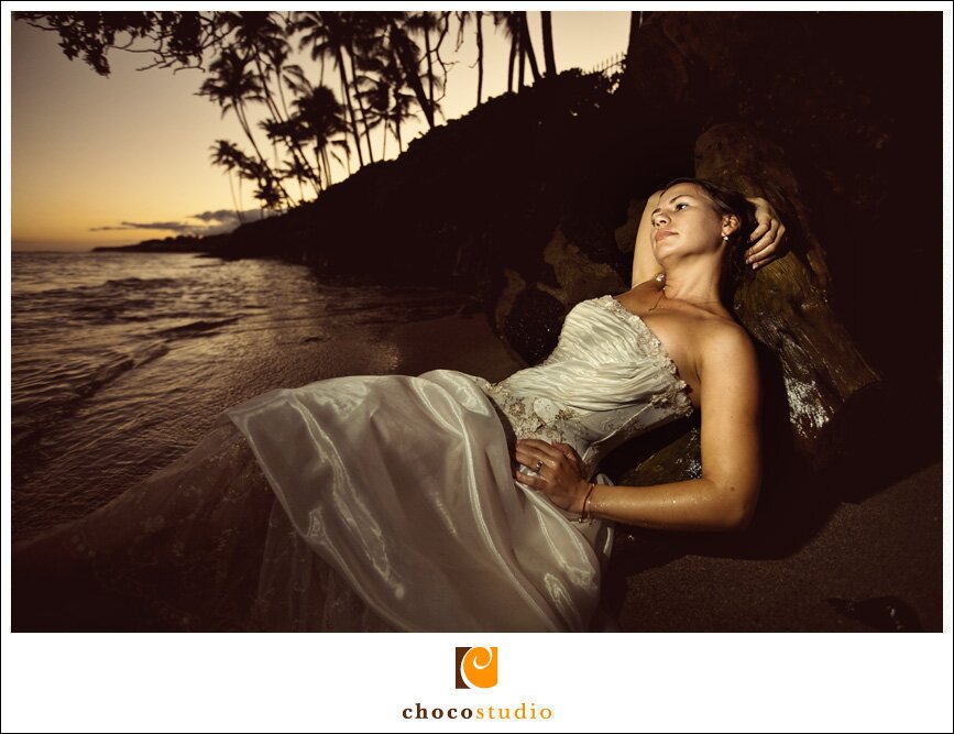 Sunset Bride in Hawaii
