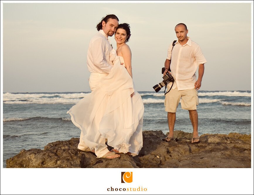 Wedding photo on the beach
