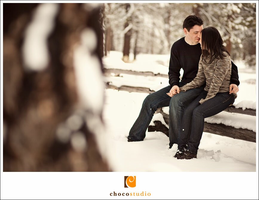 Snow engagement session