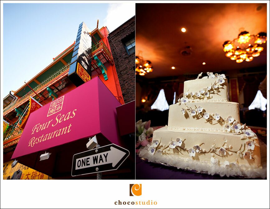 Four Seas Restaurant Wedding Photos and Cake