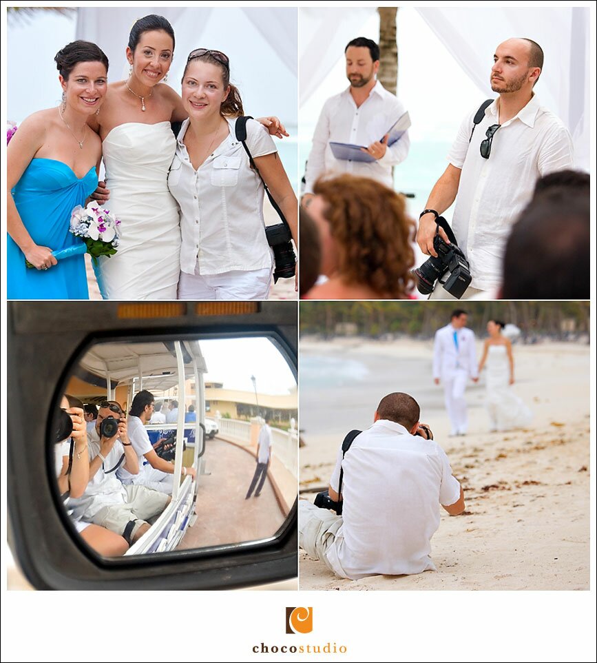 Wedding photographers at the destination wedding