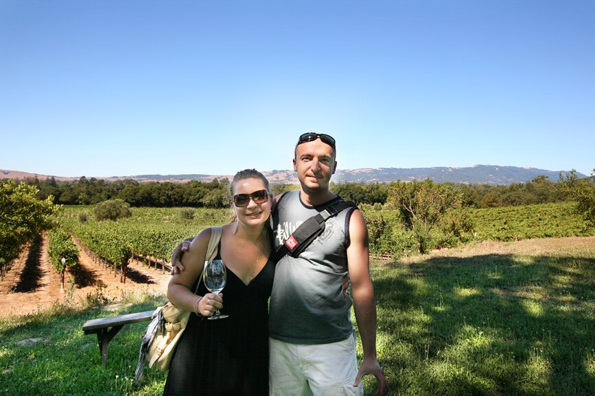 Mike and Natasha at Sonoma Winery