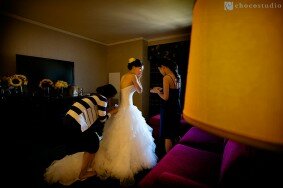 Mountain Winery Wedding Photo with Bridal Preparations